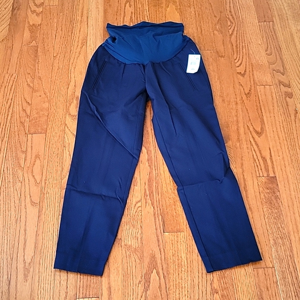 NWT navy blue A Pea in the Pod maternity trousers XS